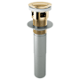 Brizo 1-5/8" Push Pop-Up Drain Assembly with Overflow Polished Gold